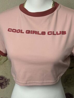 Cool Girls Pink Mini Crop Top